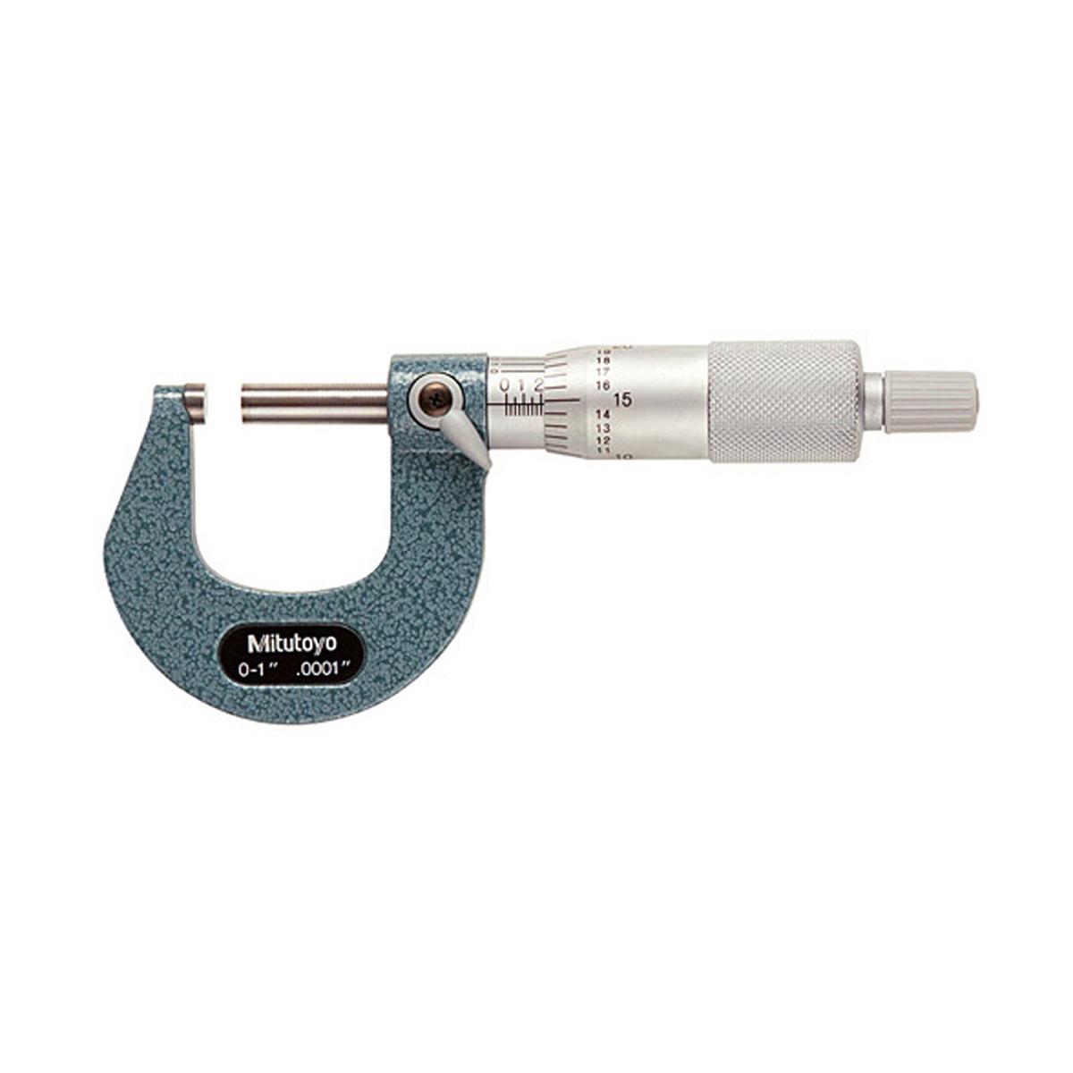 0-1" MITUTOYO OUTSIDE MICROMETER 103-260  .0001 NEW RATCHET STOP TYPE 