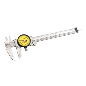 starrett caliper dial 150mm carbide jaws outside range yellow face