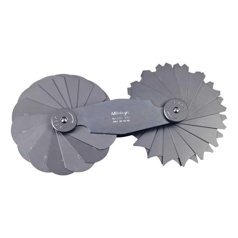 Mitutoyo 186-107 Radius Gage Set 15 Pair 15.5-20mm