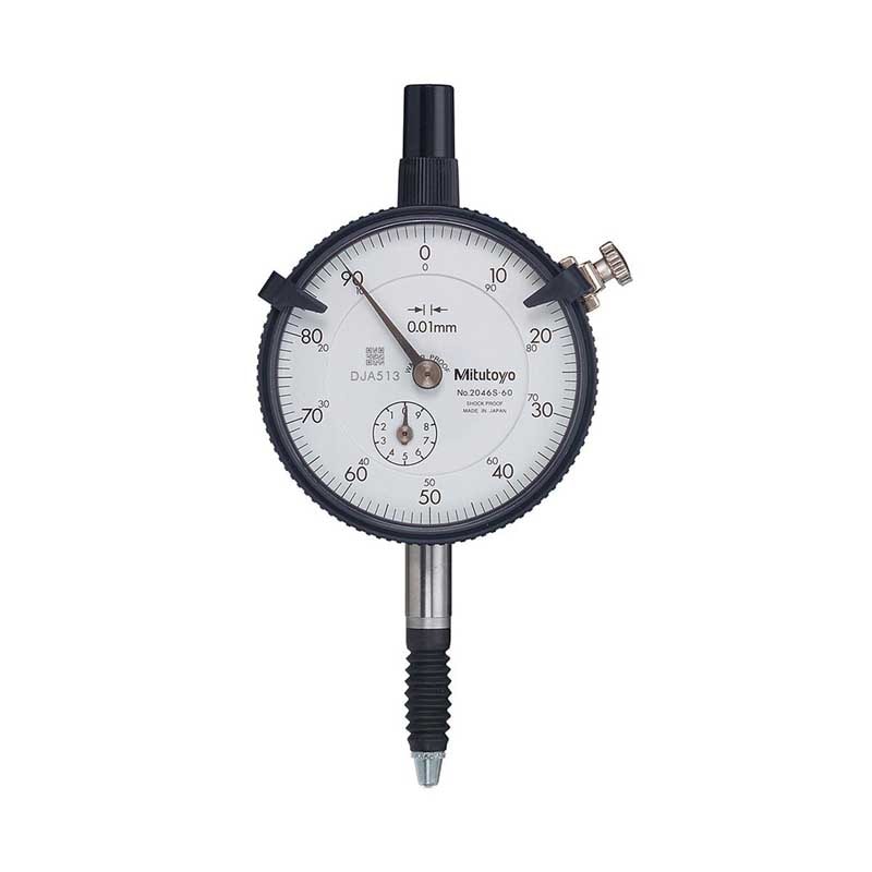 Flat Back New 8mm Stem Dia. M2.5X0.45 Thread Mitutoyo 2046SB Dial Indicator 