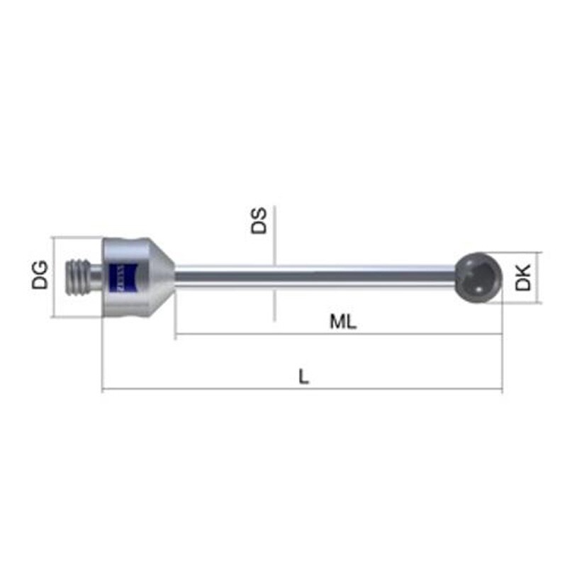 626115-0702-055, Ø7.0 mm M5, Stylus straight, silicon
