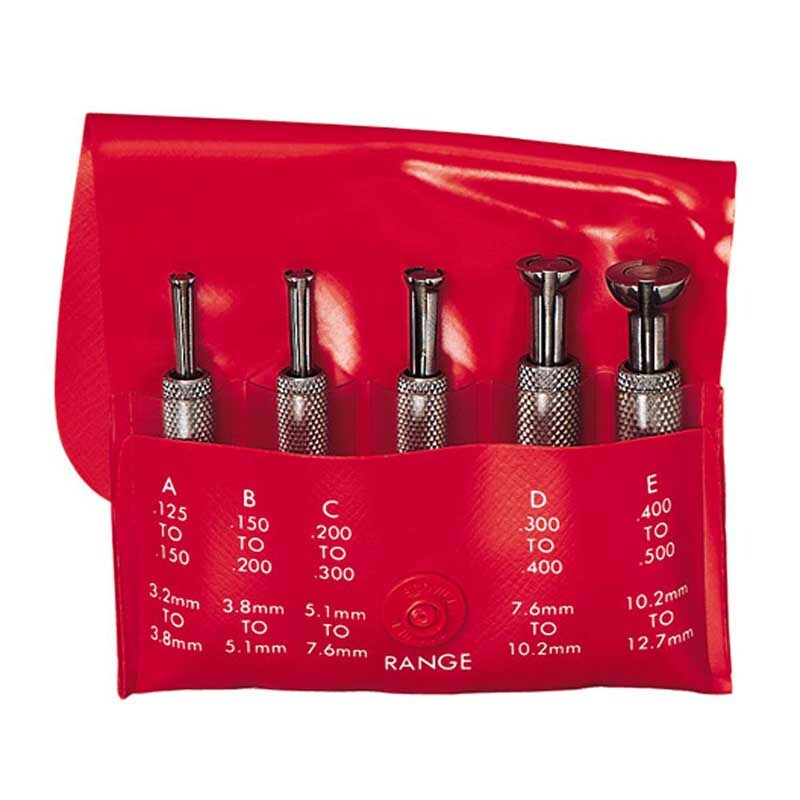S830FZ Small Hole Gage Set of 5 in Case .125-.500 S830FZ Small Hole Gage Set of 5 in Case .125-.500