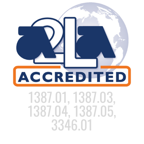 ISO 17025 Accredited / ISO 9001 Certified / A2LA