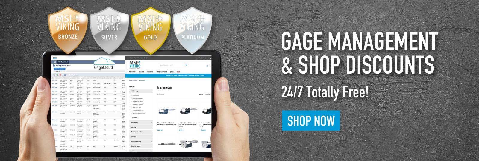 Gage Management & Shop Discounts
